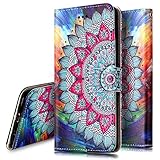 Ukayfe Custodia Cover per Huawei P10, Luxury Glitter Modello 3D Design Bumper Slim Folio Protectiva Lussuosa PU Pelle Custodia Flip Cover Portafoglio Custodia per Huawei P10-Fiore met?