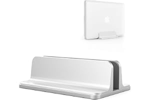 Vertical Laptop Stand,Desktop Aluminum Notebook Stand with Adjustable Dock Size, Fits All MacBook, Surface,and Laptops