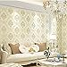 Produktbild Vliestapete Verdicken 3d Damaskus Damascus Schlafzimmer Parlour Hintergrundbild Green Luxury1.73 * 32.8ft (Color : Light Gold)