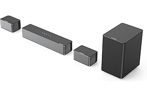 ULTIMEA Soundbar Surround Sound System, 5.1 Surround Sound Bar System for TV with 3D Sound, Wireless Subwoofer & Rear Speakers, Adjustable Surround & Bass for Home Theater, Poseidon D50 Series