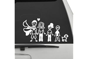 CrisPhy Adesivo Super Famiglia Felice a Bordo - Porta, Auto, Libri, Portatile ecc.