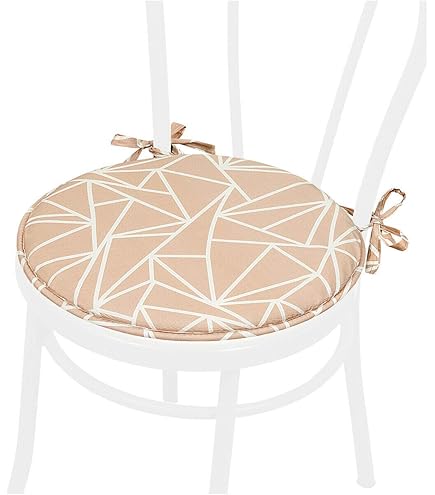 Cuscino Sedia Rotondo Fiori Verde Giallo - Coprisedia Con Laccetti Lavabile 40cm Diametro Made Italy - Foto 9