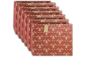 Eurowrap - X-28233-6Cpack - Un lot de 6 sacs cadeaux Noël - Grands formats 37,3x11,8x27,5cm - Sapins - Qualité supérieure, résistant :210g - idéal pour : jeux de société, puzzles, coffrets