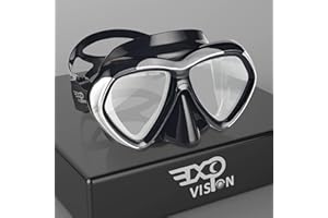 EXP VISION Maschera subacquea da snorkeling, anti-perdita Scuba Dive Occhialini da nuoto con protezione nasale Easybreath vetro temperato Attrezzatura da nuoto professionale