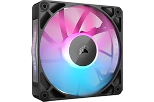 CORSAIR iCUE Link RX120 RGB Ventilador PWM de 120 mm - Rodamiento de Cúpula Magnética - Ventilador Único - Negro