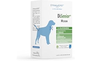 DYNAMOPET | Dìsenior Medium - Alimento Complementare per Cani Anziani, Confezione 20 bustine da 10g - una Bustina ogni 20 kg di Peso dell'Animale
