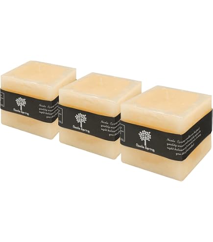 Lot 3 Bougies Parfumées Vanille Nicola Spring - 110 Heures De Combustion Chacune