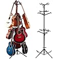YXFYXF Guitar Stands Nine/Multiple Double-Layer Tripod Adjustable Multiple Guitar Stand for Acoustic Guitar, Electric Guitar Black High Quality Stand for All Home Studio Stores Bars