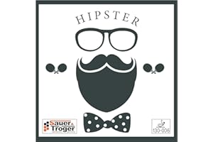 ‎SAUER & TRÖGER PIPSFACTORY GERMANY Sauer &Tröger Tischtennis Belag Halb Lange Noppe | Hipster | Rot, Schwarz | 1,1 1,5 1,9