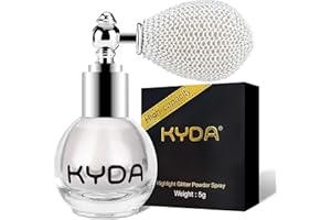 KYDA Ownest Glitzer Puderspray für Gesicht und Körper, Highlighter Powder Spray, Shimmer Sparkle Puder Makeup Spray-Perlweiß