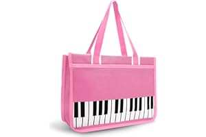 BestSounds Borsa per pianoforte, con cerniera, impermeabile, per libri musicali, accessori per pianoforte, regalo per musicisti