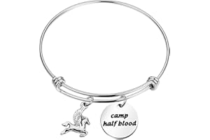 BNQL Braccialetto con ciondolo a forma di cavallo volante, Percy Jackson, gioiello regalo a tema mitologia, cinema, per la famiglia