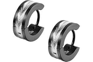 Flongo orecchini uomo in acciaio cerchio forma polacco stile vari colori