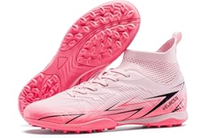 DASHANGYAN Botas de fútbol Unisex TF Interior/Césped Artificial - Medio Alto con Cordones, Malla Ligera y Transpirable, Tacos Antideslizantes