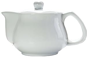 LIANG BAOBAO Teiera in porcellana, piccola teiera da 260 ml con filtro in acciaio inox, teiera classica cinese (bianco)