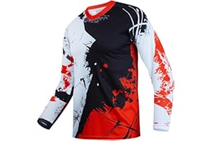 Hotlion Kids Mountain Bike Jersey Youth Long Sleeve Cycling Jersey 4-14 Years Motocross Shirts Boys Girls Off Road Racewear