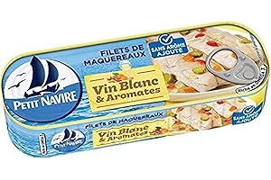 Petit Navire Filets maquereaux, vin arômes - La boite de 175g
