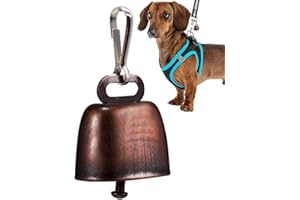 FOWAY Grazing Copper Bell Loud Bear Bell Metal Cow Bell For Cat And Dog, Portable Carabiner Bell Traveling Bells For Traveling, Hiking, Camping, Fishing 35x35x18mm