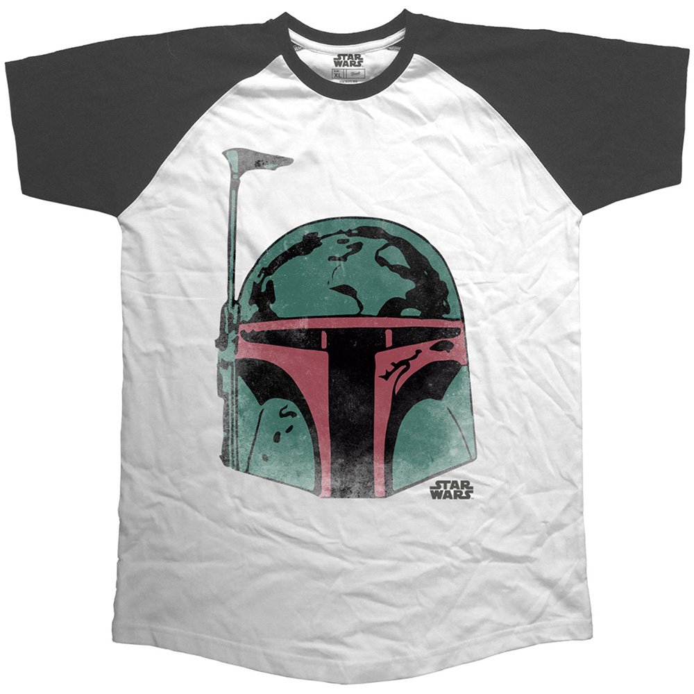 Rockoff-Trade-Herren-T-Shirt-Star-Wars-Boba-Head-Raglan