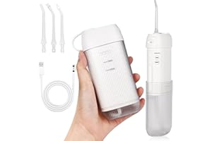 XUNNIU Idropulsore Dentale Portatile Magnetico ricaricabile via USB, Idropulsore IPX7 Impermeabile, Water flosser da 190 ml con 3 ugelli e 3 modalità per Viaggio,Casa