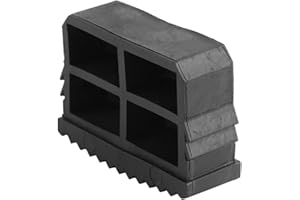 TBEST leiterfüße,gummifüße für leitern,Leitern Gummifüße, Fusskappen schwarz für Leitern, 1Paar Gummi Rutschfeste Leiterfußabdeckung Ersatz Stehleiter Füße Fuß Matte Kissen Sohle schwarz