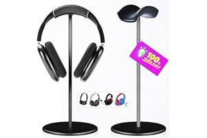 G.CATACC Soporte Auriculares para Escritorio, Gancho Sujeta Soporte Cascos Antideslizante para Apple, Bose, Sony, Philips, Sennheiser, Beats Gaming Over-ear Headphone - Negro