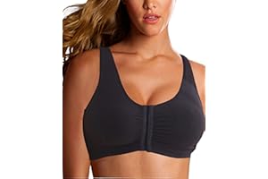 Jengo Post Surgical Bra Front Closure Post Surgery Bra Post Op Front Close Bras Sports Bra Mastectomy Bra Wirefree for Women