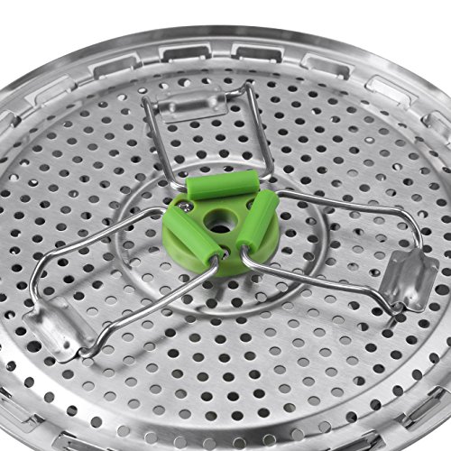 GA Homefavor Dünsteinsatz Faltbarer Gemüsedämpfer Korb Edelstahl Küchengerät Dampfgarer mit Ausziehbarem Griff - 3