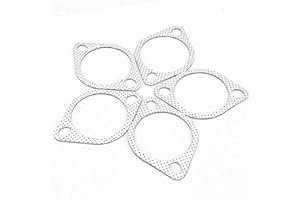 Vikenar Joint de Tuyau d'échappement, 5 pcs Joint de Tuyau d'échappement 3 '' en céramique 3 '' 'en céramique avec Anneau renforcé 3in 76mm