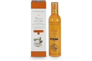 L'Erbolario Velo Solare Spray Solaire Cheveux au Monoï et à l'Huile de Noix de Coco SPF10, Protecteur et Polissant, Format 100 ml