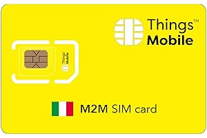 M2M SIM Card for ITALY - Things Mobile - with Global Coverage and Multi-Operator GSM/2G/3G/4G LTE Network, No Fixed costs, No Expiration Date and Competitive Rates, with €10 Credit Included
