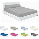 SABANALIA Bed Sheets 90 x 190 cm 50% Cotton 50% Polyester | 3-piece bedding set: top 160 x 270, bottom sheet 90 x 190/200+27,