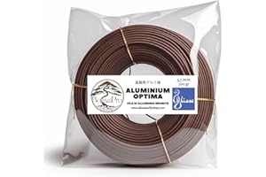 ULISSE® BonsaiPro Aluminium Optima - Fil pour Bonsai Bruni - Moulable et résistant - Différents diamètres - 500g - pour modéliser et corriger la forme des branches - Outils Bonsaï professionnels (3,5