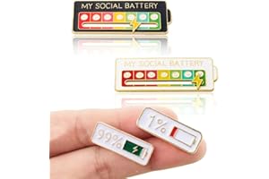 BCBF 4 Pièces Épingle D'Humeur,Broches Amusantes pour L'Humeur Sociale Pendant 7 Jours, Broches D'Humeur Interactives, Alliage Et Émail Lisse Pins,Fonctionnelles Esthétiques en Émail pour Introvertis