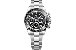 PAGRNE DESIGN Pagani Design Orologio da uomo in vetro zaffiro, cronografo in acciaio inox, impermeabile, luminoso, movimento giapponese, orologio al quarzo da uomo…