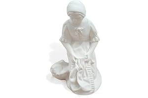 FUNNY CUP Lavandera Niña 12 cm. alto. Diferentes figuras para Belén de escayola. Estaturas medias. Todas las profesiones para el nacimiento. Ideal para complementar los portales de navidad (LAVANDERA NIÑA)