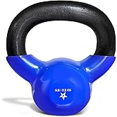 Yes4All 2-20kg kettlebell made of cast iron, with vinyl coating, fly dumbbell, ball weight