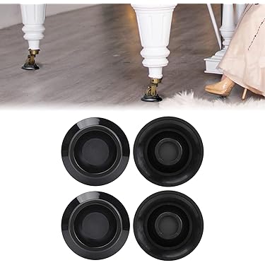 4 Coppette Assorbivibrazioni Per Pianoforte Verticale - Protezione Pavimenti, Antiscivolo E Silenzioso - Foto 5