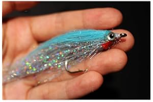 Tigofly Angelköder-Set, 10 Farben, 1/0, 4 cm, kohlenstoffreich, Holo, Silber, Lachs, Forelle, Meer, Barsch, Stahlkopf, Elritze, Fliegenfischen, Fliegenfischen, 10 Stück