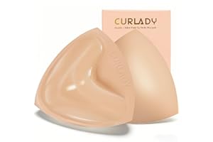 TMYIOYC CURLADY Sticky Bra, Reused Stick on Bra Pads Inserts, Double Sided Strapless Push Up Bra, Invisible Adhesive Bra Insert Pads, Silicone Inserts for Swimsuit, Bikini, Wedding & Daily Wear with Box