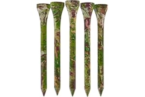 TH Golf Bamboo Golf Tees 70mm | Pack of 50 & 100 | Multiple Colour Options | Premium Eco Friendly Sustainable Durable Bamboo Golf Tees