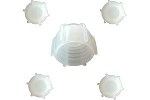 IHS RANGE Kartuschenverschlusskappe 5 STÜCK Verschlusskappe für Kartuschen, Kartuschenverschluss mit Grobgewinde Schraubkappe Silikon Kartusche wiederverwenden und sicher verschließen Kartusche zumachen