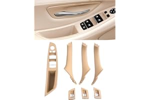 TZYSZDB Juego de manijas de puerta de coche de 7 manijas de puerta f10 para BMW Serie 5 Manija lateral de puerta BMW 520 523 525 528 530 535 Kit de reemplazo de regulador de ventana (Beige)