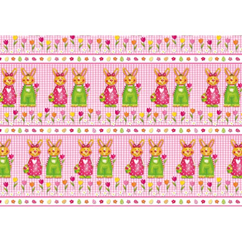 Preisvergleich Produktbild Susy Card 11439833 - Oster-Geschenkpapier Hasenpaar, 2 m