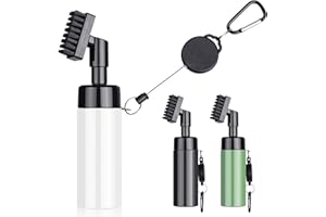 FUZVOL Brosse de nettoyage pour club de golf avec flacon pulvérisateur d'eau et crochet, brosse de nettoyage pour club de balle de golf, couverture de brosse portable, accessoires de golf, cadeaux de