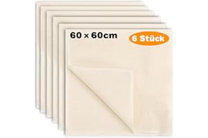 TAIHOBO 6 ścierek do wielokrotnego użytku, 60x60 cm, do serów i soków, niewybielana, odporna na rozerwanie