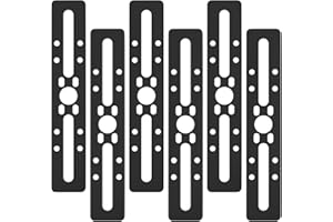 BAYIDUN 6 STK Flachverbinder mit Langloch, Lochblech, Lochplatte Metall, Holzverbinder, Flache Verbindungsblech, Verbindungsplatte Verbinder für Reparatur Holz Möbel Befestigungsplatte, 200x36mm