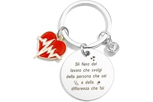 BOMEON Infermiera Infermiere Portachiavi, Regalo Regali Infermiera Infermiere, Regalo Regali Infermieri Infermieristica Idee Regalo Originali Natale Valentino Compleanno Anniversario Pasqua Portachiave