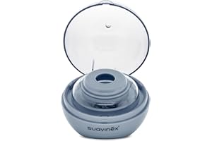 Suavinex, Stérilisateur de Sucettes Nomade à Rayons Ultraviolets (UV), Sans Agents Chimiques, Stérilise en 3 Minute, Fonctionne avec USB ou avec Piles. Élimine 99% des Germes, Bleu