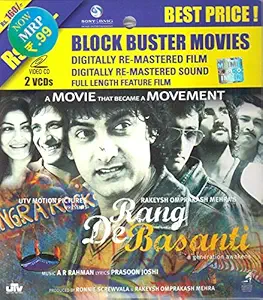 Rang De Basanti Hindi Movie VCD 2 Disc Pack + 1 FREE CD